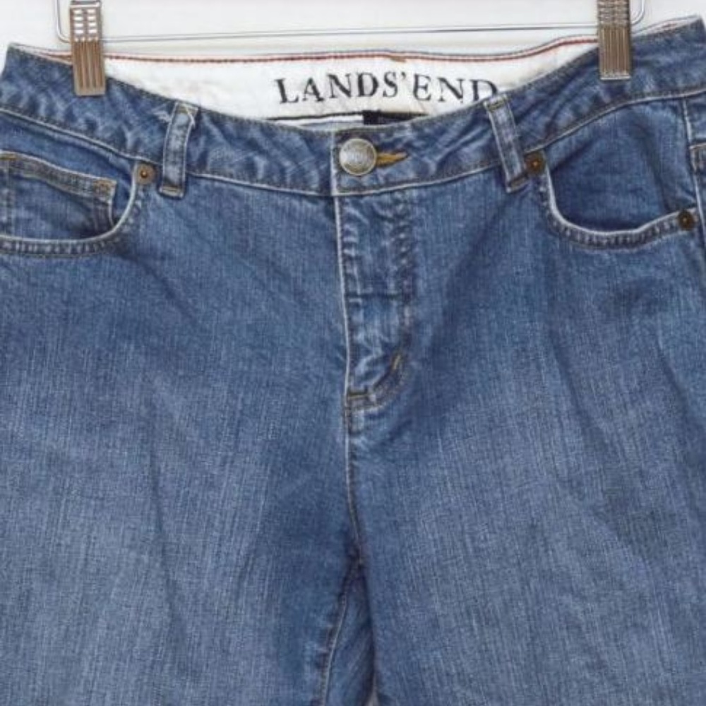 Lands End Jeans Womens 4 Medium Wash Boot Leg